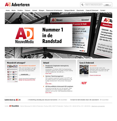 AD Adverteren Website home