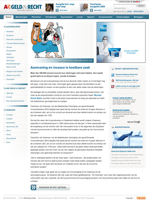 AD Geld & Recht Website article