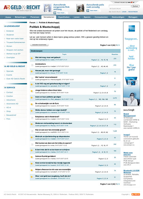AD Geld & Recht Website forum