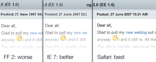 Browser font smoothing