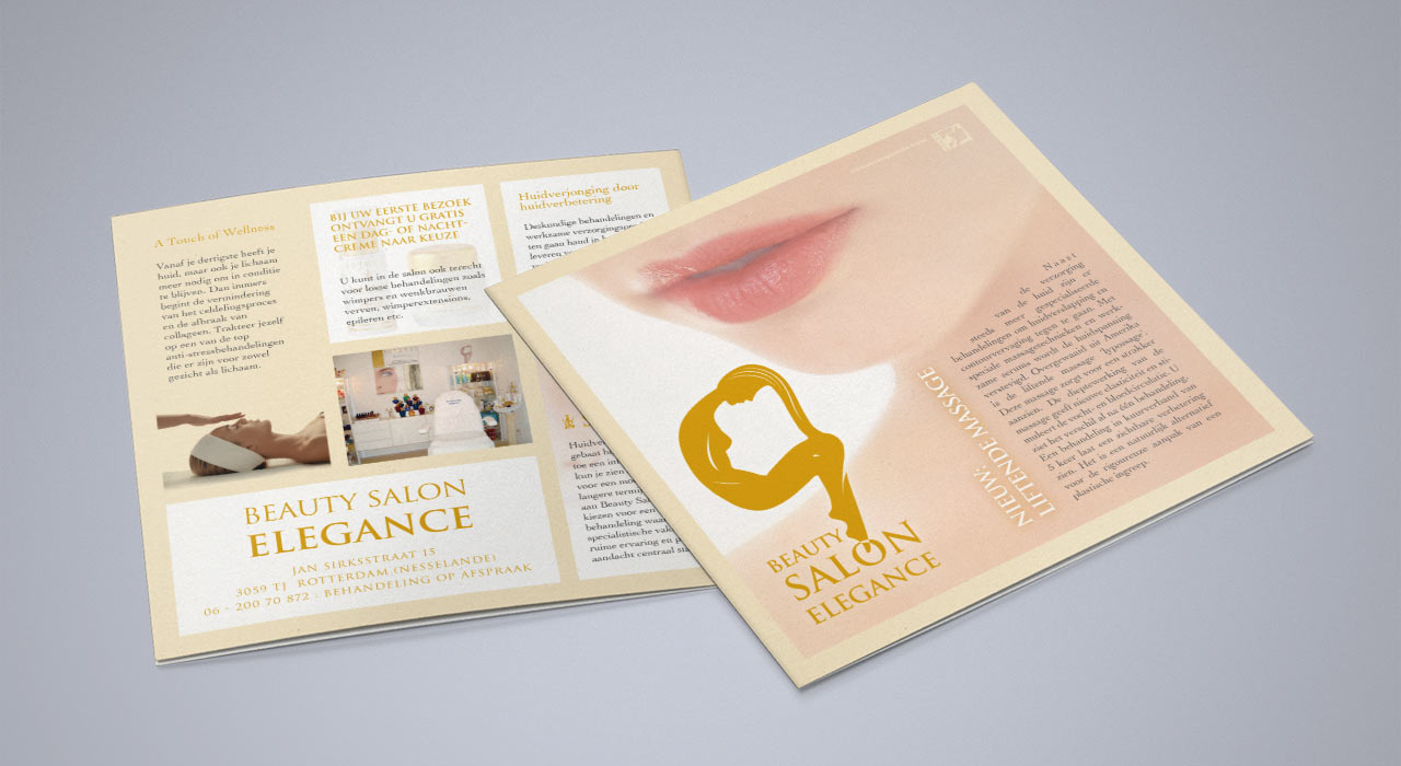 Beauty Salon Elegance Square Folder