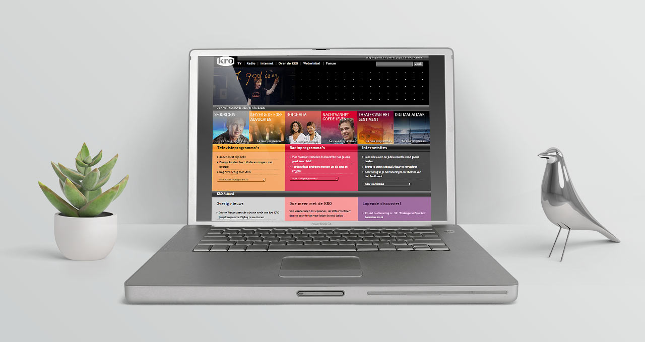 KRO Homepage (Oude site ... oude laptop ;-)