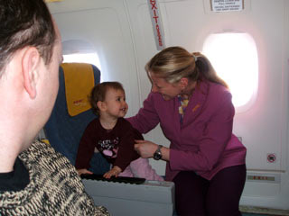Berit met stewardess